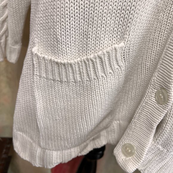 VTG📌Styled by Yorn  Long Sleeves Cotton Cardigan with Pockets & Cable Pattern - Picture 4 of 15